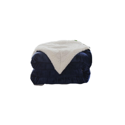 Super soft 100% polyester solid flannel and sherpa fleece luxury blanket