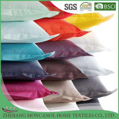 Colorful cotton /polyester plain pillowcases