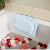 Hot selling Soft cushioned bath tub spa bath pillow / bathroom Headrest pillow / inflatable bath tub pillow